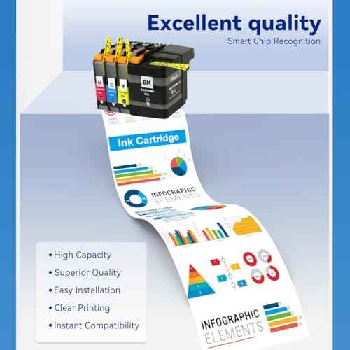 LC109XXL Super High Yield Ink Cartridges Replacement for Brother LC109 LC105 XXL Ink Cartridges for MFC-J6520DW MFC-J6720DW MFC-J6920DW Printer (4-Pack, 109BK 105C 105M 105Y)