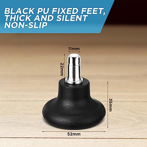 Thyle 50 Pcs Low Profile Bell Glides Replacement Chair Feet Wheel Stopper to Fixed Stationary Castors Office Chair Wheels Stool Swivel Casters