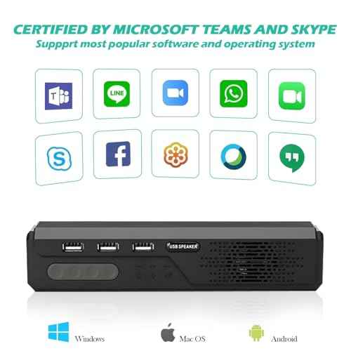 3 in 1 USB Computer Speaker with Microphone, PC Laptop Desktop Conference Speaker with Mic for Smart Home Office and Online Study£¬360 Degree Enhanced Voice Pickup, Noise Reduction (Modern)