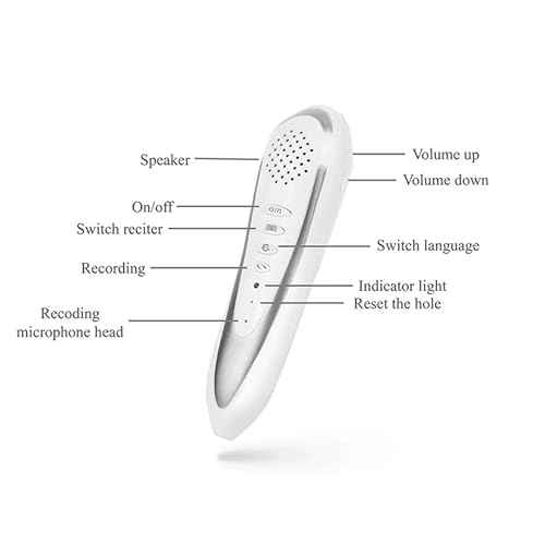 Quran Reading Pen Ramadan Digital 16GB Memory Downloading Reciters and Languages English Arabic Urdu French Spanish German etc,with 6 Holy Quran Books for Kid and Arabic