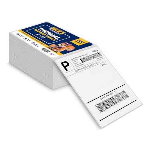 500 Fanfold 4x6 Direct Thermal Shipping Labels Waterproof Jam-Free Commercial Grade Permanent Adhesive Compatible with Zebra Rollo Munbyn and Most Label Printers White Perforated ? Peck's Packaging