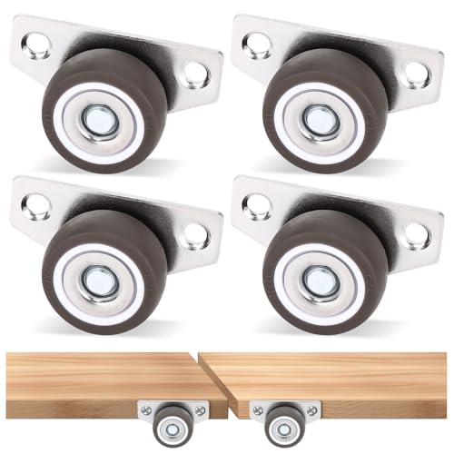 1.25" Side-Mount Caster Wheels, Mini Low-Profile Set of 4 by ZUOFANG