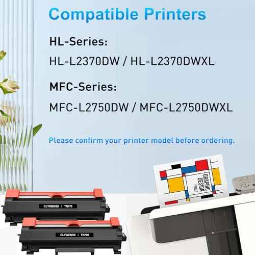 TN770 Super High Yield Black Toner Cartridge Replacement for Brother TN770 TN-770 for HL-L2370DW HL-L2370DWXL MFC-L2750DW MFC-L2750DWXL Printer (2-Pack)