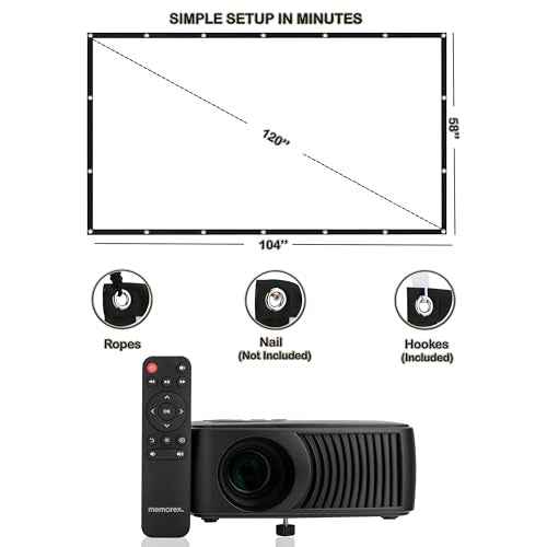 Memorex MX-PJS100 | Bluetooth Projector with 100¡± Screen | HDMI/USB/AV Inputs | 90 ANSI Lumens, Built-In Speaker, and Wireless Audio Streaming