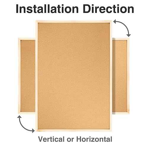 OWLKELA 24'' x 36'' Cork Board Bulletin Board, Wooden Framed Corkboard, Wood Oak Frame Corkboard, Vision Board and Decorative Hanging Pin Board