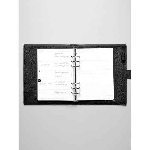 Cloth & Paper 2026 Dated Weekly Planner Inserts - Monday Start | A5 Size 5.8 x 8.3 Inches | Horizontal Weekly Layout, 215 | Minimal Agenda Refill | 6 Ring A5 Binder Planner Inserts