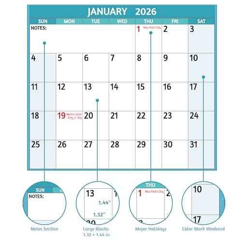 2026 Dry Erase Calendar ? Large Yearly Wall calendar 2026, 38.2'' x 25.2'', 2-Side Reversible Calendar 2026, Vertical/Horizontal, Jan 2026 ? Dec 2026, 2026 Wall Calendar Dry Erase with Notes, Stickers