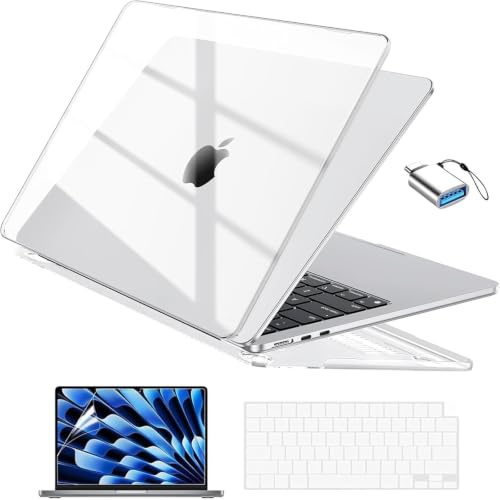EooCoo Crystal Clear MacBook Air 13 inch Case M5 M4 M3 M2 2022-2026