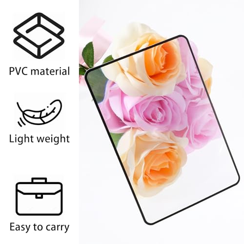 Dimeho 4-Pack Page Magnifying Sheets 3X & 5X, Lightweight Plastic Optical Fresnel Lenses, Card-Size Bookmark Magnifiers for Seniors & Low Vision