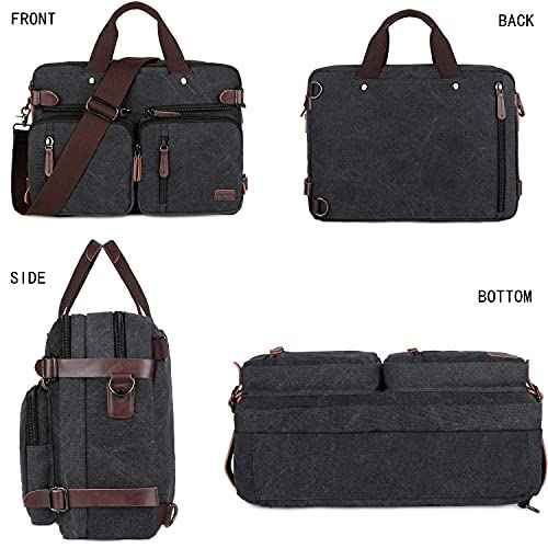 Baosha Convertible Briefcase Backpack 17 Inch Laptop Bag Case Business Briefcase HB-22