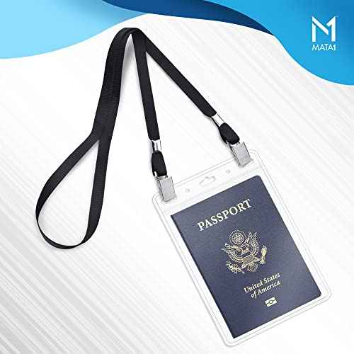 Mata1-USA Extra-Thick Plastic X-Large Vertical Card Protector (Clear, 4x6 Inch, 250 Pack), Large Size No Zipper ID Passport Holder