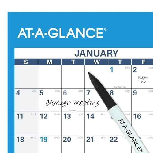 AT-A-GLANCE 2026 Erasable Calendar, Dry Erase Wall Planner, 48" x 32", Extra Large, Horizontal, Reversible (PM3002826)