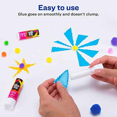Avery Glue Stick White, Washable, Non-Toxic, 0.26 Oz. Permanent Glue Stic, 2pk (00171)