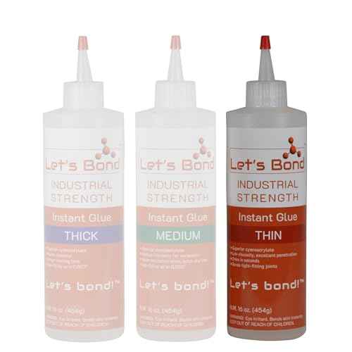 Let's Bond Professional Grade Instant Glue, Thin Premium Cyanoacrylate, 5 CPS (16 oz)