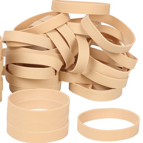Foshine Rubber Bands #84 – 3.5 x 0.5 in, 50pc Heavy Duty Beige