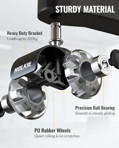 HOLKIE 2in Chair Wheels Set of 5 - Grey, 11mm Stem Universal Fit, Quiet Rubber Casters
