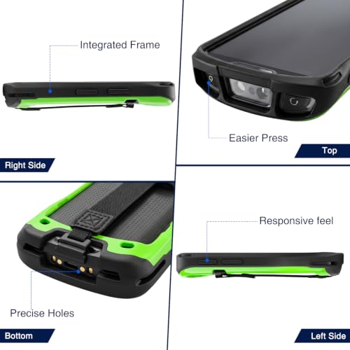 Green Zebra TC53/TC58 Protective Case Cover with Handstrap & Tempered Glass