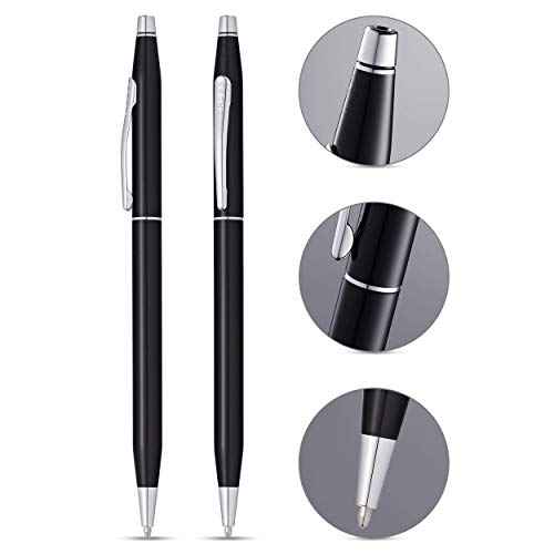 Cross Classic Century Refillable Gel Ink Rollerball Pen, Fine Rollerball, Includes Premium Gift Box - Black Lacquer