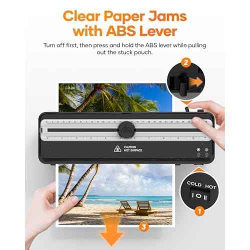 Laminator Machine, 9 Inch with 20 A4 Sheets Thermal and Cold Lamination Built in Cutter Quick Warm Up,Portable Laminating Machine for Home Office School Use