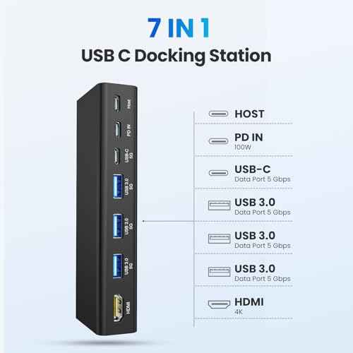 tounee Laptop Stand with Detachable USB-C Hub, 100W PD Charging, 4K@60Hz HDMI, 3 USB Ports, Ergonomic Laptop Holder Docking Station for 10-17" Laptops, MacBook & More (Black)