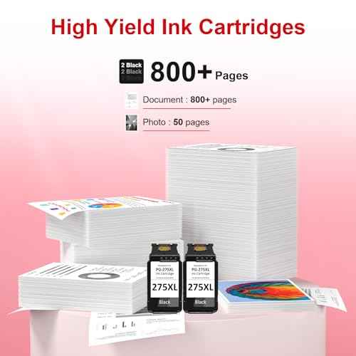 NVN PG-275 Black Ink Cartridge Compatible for Canon 275 Black Ink for Cannon 275 Ink Cartridge Compatible for 275XL Ink Cartridges for Canon Printers TS3722 TR4700 TR4720 TR4722 TS3522 TS3720 TS3700