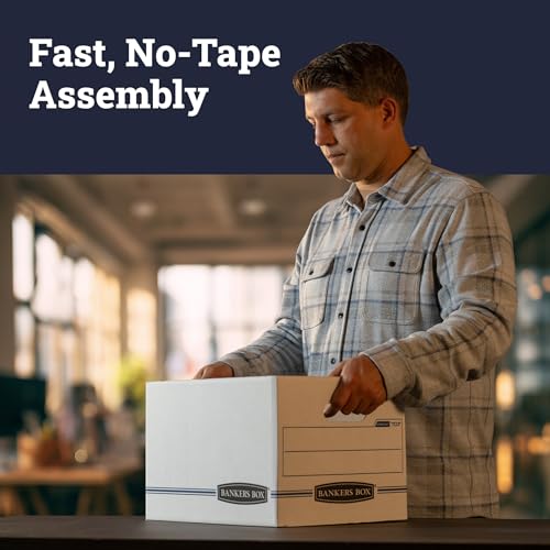Bankers Box 12-Pack Basic Duty File Storage Boxes with Lids, Letter & Legal