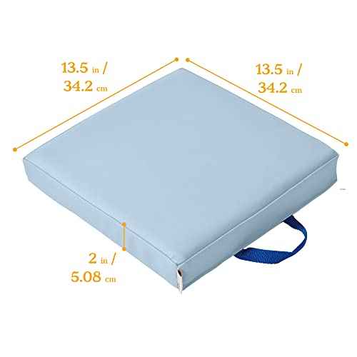 ECR4Kids SoftZone Floor Cushions, Square, Flexible Seating, Powder Blue, 6-Piece