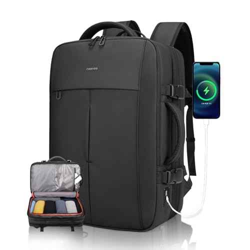 reeyee Travel Backpack Business for Men Carry On Backpack Large 45L Travel Bag Water-resistant Laptop Backpack Weekender Bag Fits 17.3 lnch Laptop