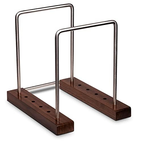 Optage Audio 35 LP Vinyl Record Holder, Solid Walnut Wood Record Holder for Albums, Now Playing Record Props, Vinyl Record Storage, LP Holder Rack, Vinyl Stand