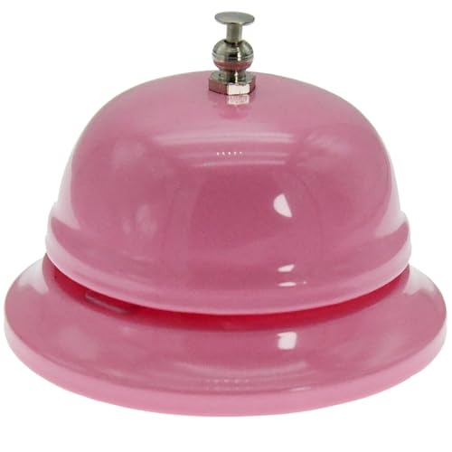 WEKOIL Pink Call Bell Desk Service Ding Bell for Restaurant Hotel Office 3.3 Inch