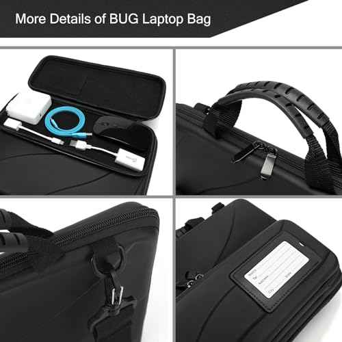 BUG 14.2-15.6 Inch Laptop Case Hard Shell, Protective Laptop Carrying Case with Stand for Heat Dissipation