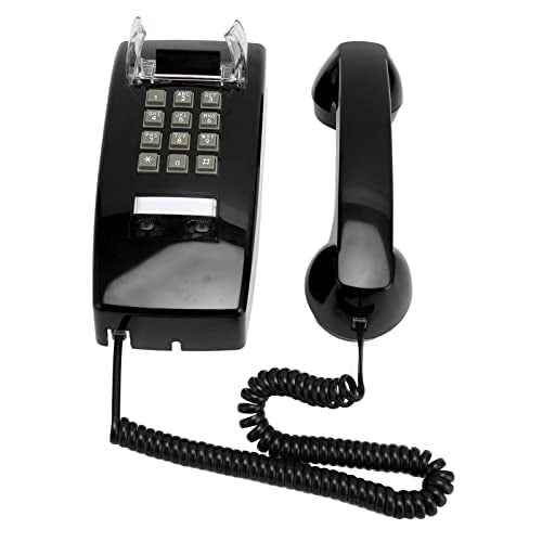 Retro Wall Mounted Telephone with Mechanical Ringing,Classic Corded Phone,Old Wall Mount Phone for Kitchen Home Office Living Room School