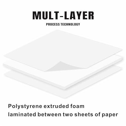 12 Pack Foam Core Board, ZJCEASER 16 x 20 White Poster Board, 3/16" Thickness Sign Board Craft Foam Sheet for Signboards, School Projects, University Displays, College Events, Arts & Crafts, Framing