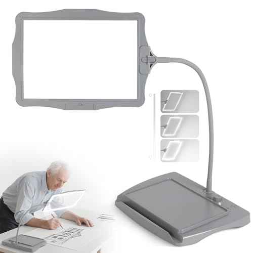 Magnifying Glass with Light and Stand 50 LED Desk Magnifying Glass with Light Stepless Dimmable, Horizontal + Vertical Mode, 360¡Æ Flexible Gooseneck, Hands Free Magnifier for Close Work Reading Crafts