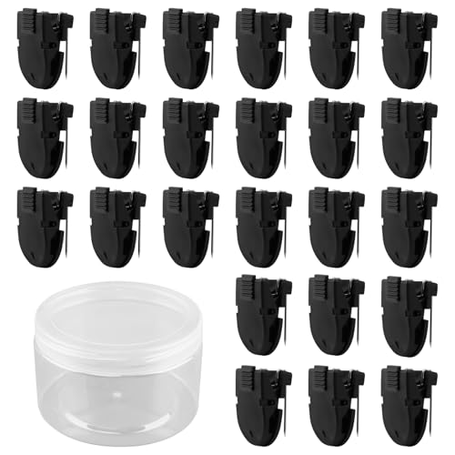 Black 24pcs Cubicle Wall Clips for Bulletin Boards & Fabric Displays