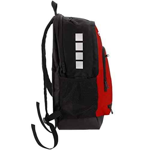 Capelli Sport 19 Inch Laptop Backpack, Gym Travel Bag with Computer Sleeve, Black/Red