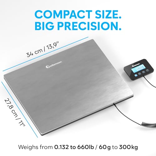 Digital Parcel Scale 300kg - Heavy Duty Postal Weighing Scale with Tare & Hold Function