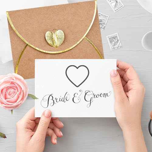 30 Pcs Mini Envelopes With Gold Heart Shaped Clasp, Mini Envelopes With Blank Cards For Wedding Birthday Greeting Cards Graduation£¨4.13 x 2.76 inch£©