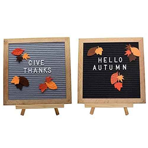 36pcs Fall Leaves Icons for Felt Letter Board Decoration Thanksgiving Felt Board Decor Accessories (Board Not Included)