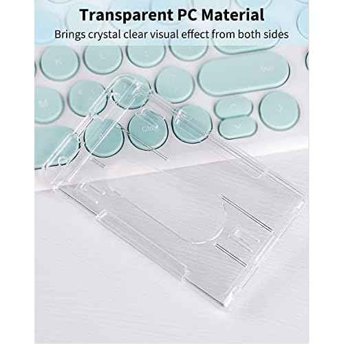 Pawfly 2 Pack Vertical 2-Card Badge Holder with Thumb Slot Hard Transparent PC Case Protector for Office School IDs Credit Cards Driver¡¯s Licenses and Passes