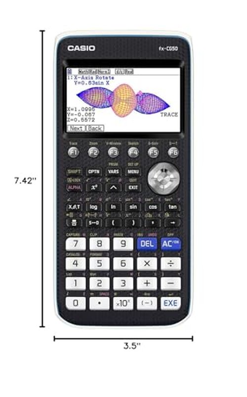 Casio fx-CG50 PRIZM® – Color Graphing Calculator with 3D Graph & Python | Large High-Res Display, Basic & Advanced Functions | Ideal for Exams, STEM, Programming & Advanced Math
