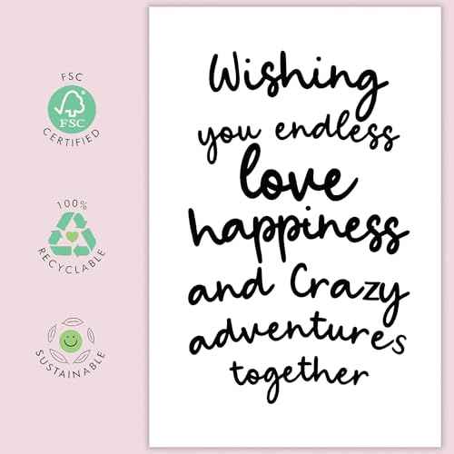 UUEFKTN Funny Wedding Engagement Cards for Friends, Congratulations Card for Newlyweds, Congratulations Eco Card for Newly Married or Engaged Couple
