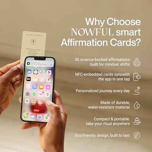 Smart Affirmation Cards ? Daily Mindfulness, Motivation & Self Care Deck with Phone Tap App for Personalized Guidance, Emotional Clarity & Positive Rituals
