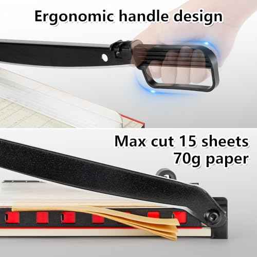 WORKLION Guillotine Paper Cutter A4 ? Heavy Duty Paper Trimmer with Safety Guard,15 Sheets Capacity, Precision Guillotine Cutter for Cutting Paper, Card,Photos,Vinyl and More with Ease.