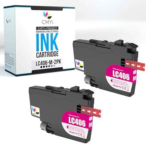 LC406 Magenta Replacement Ink Cartridge for Brother MFC-J4335DW J4340DW J4345DW J4535DW J4540DW J5855DW J5955DW J6555DW J6955DW Printer (2 Magenta)