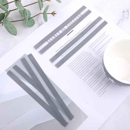 12 Pcs Guided Reading Strips Highlight Reading Guide Strips Overlay Bookmark Tracking Highlight Reduce Visual Stress Reading Guide Strips Help with Dyslexia for Children and Teacher Supply (Clear)