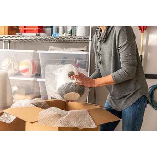 Duck Brand Small Bubble Cushioning Wrap for Moving & Shipping - 175 FT Bubble Packing Wrap for Extra Protection Packaging Boxes & Mailers - Clear Bubble Roll Moving Supplies, Perforated Every 12 IN