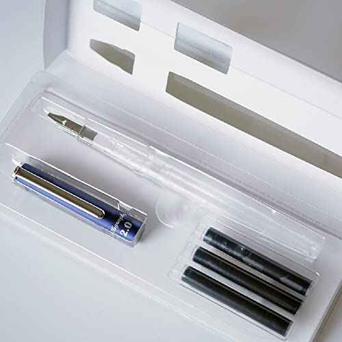 Sailor Fountain Pen HighAce neo Clear Calligraphy Nib Width 1.0mm, 1.5mm, 2.0mm, Included 3 Types Set Included Cartridge Ink Black With Kanji LOVE Sticker