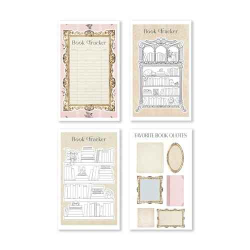 Rongrong Bookworm 5 Sticker Book for Planners, Calendars and Journals ? Premium Quality Hand Drawn Perfect for Book Lovers ? Scrapbook Accessories ? 24 Pages