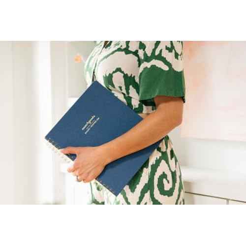 momAgenda 2024-2025 School Year Home Office Edition Oversized Day Planner - 12 Month Calander with Waterproof Bookcloth Cover (July 2025-August 2026) (Sunset Orange)